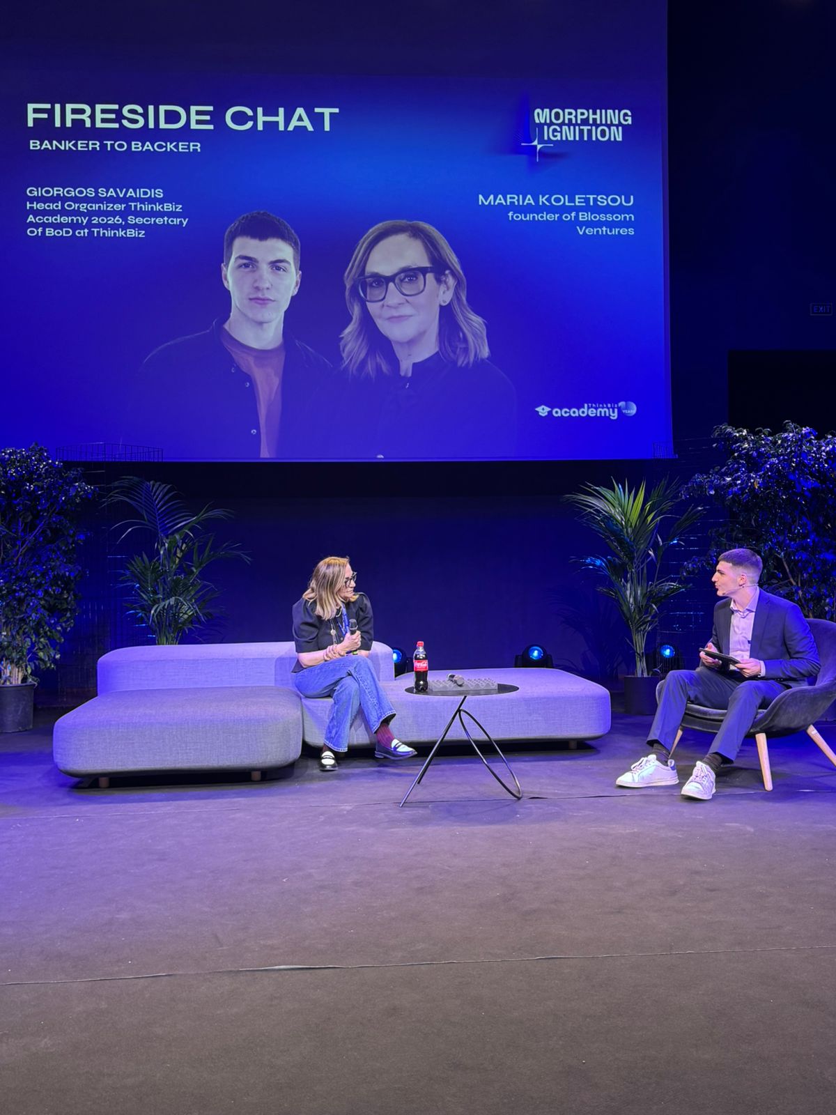 Maria Koletsou fireside chat at ThinkBiz Academy 2026